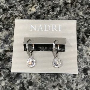 NADRI CZ Teardrop Drop Earrings